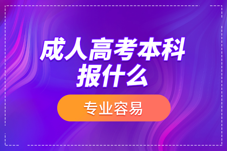 成人高考本科報什么專業(yè)容易？