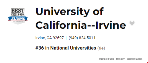 加州大學(xué)爾灣分校全美排名多少？