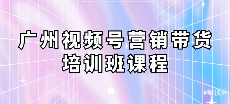 廣州視頻號營銷帶貨培訓(xùn)班課程